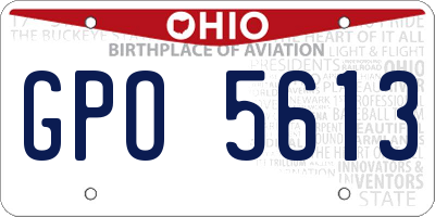 OH license plate GPO5613