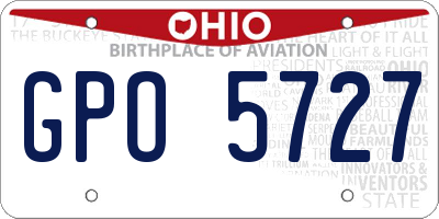 OH license plate GPO5727
