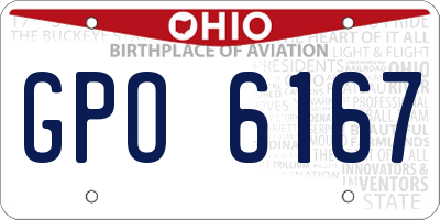 OH license plate GPO6167