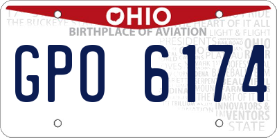 OH license plate GPO6174