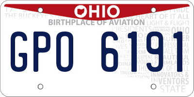 OH license plate GPO6191