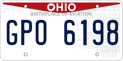 OH license plate GPO6198