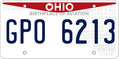 OH license plate GPO6213