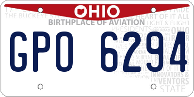 OH license plate GPO6294