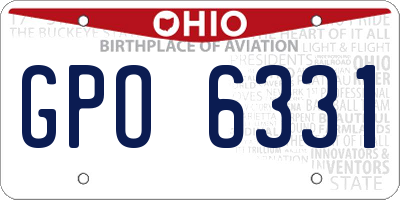 OH license plate GPO6331
