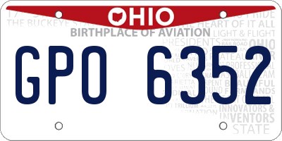 OH license plate GPO6352