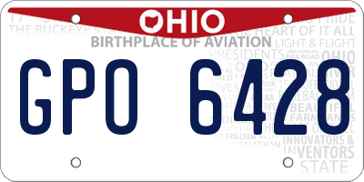 OH license plate GPO6428