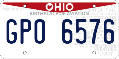 OH license plate GPO6576