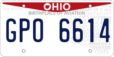 OH license plate GPO6614