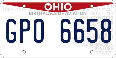 OH license plate GPO6658