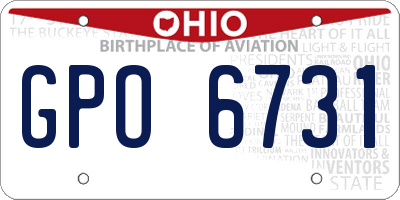 OH license plate GPO6731