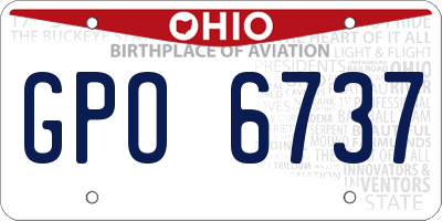 OH license plate GPO6737