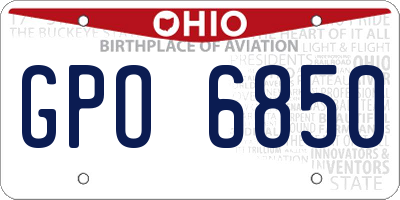 OH license plate GPO6850