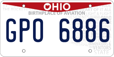 OH license plate GPO6886