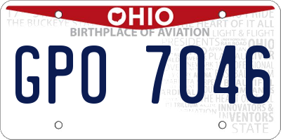 OH license plate GPO7046