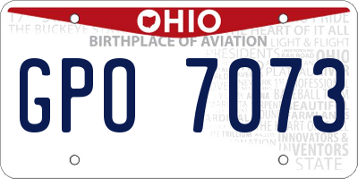 OH license plate GPO7073