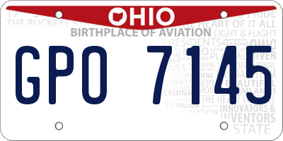 OH license plate GPO7145