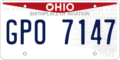 OH license plate GPO7147