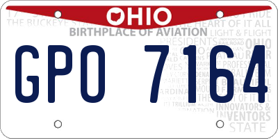 OH license plate GPO7164