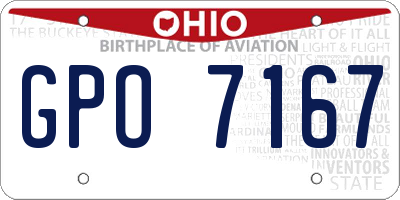 OH license plate GPO7167