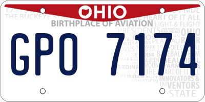 OH license plate GPO7174