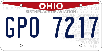 OH license plate GPO7217