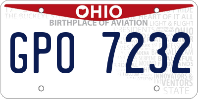 OH license plate GPO7232