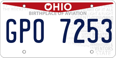 OH license plate GPO7253