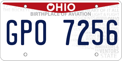 OH license plate GPO7256