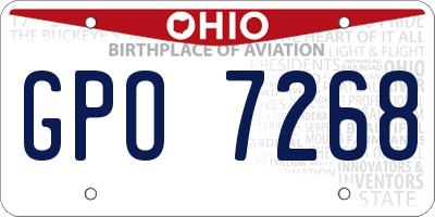 OH license plate GPO7268