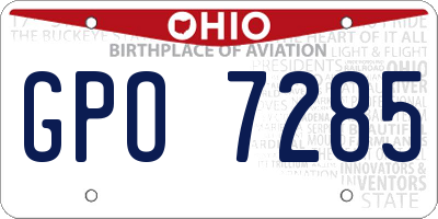 OH license plate GPO7285