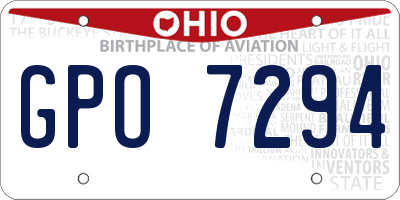 OH license plate GPO7294