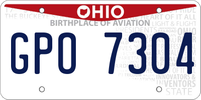 OH license plate GPO7304
