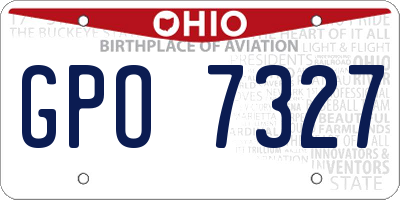 OH license plate GPO7327