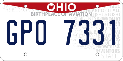OH license plate GPO7331
