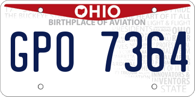OH license plate GPO7364