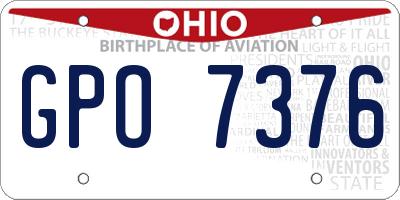 OH license plate GPO7376