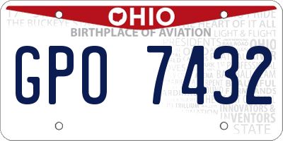 OH license plate GPO7432
