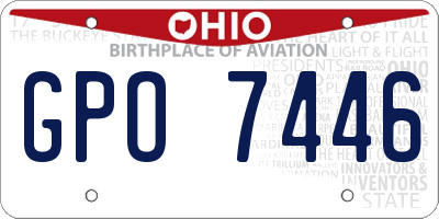 OH license plate GPO7446
