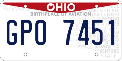 OH license plate GPO7451