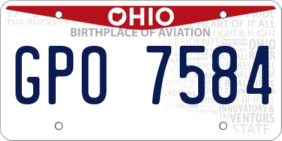 OH license plate GPO7584