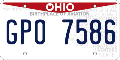OH license plate GPO7586