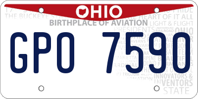 OH license plate GPO7590
