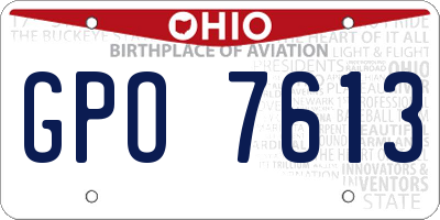 OH license plate GPO7613