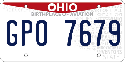 OH license plate GPO7679