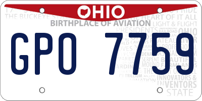OH license plate GPO7759