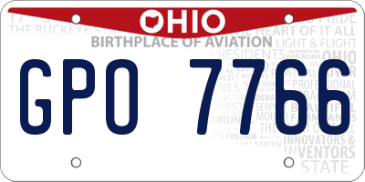 OH license plate GPO7766