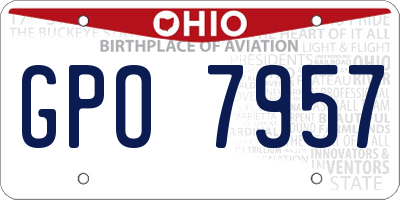 OH license plate GPO7957