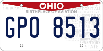 OH license plate GPO8513