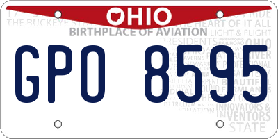 OH license plate GPO8595